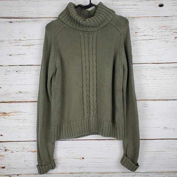 Calvin Klein Jeans Sweaters - Calvin Klein Jeans Olive Green Turtleneck Sweater